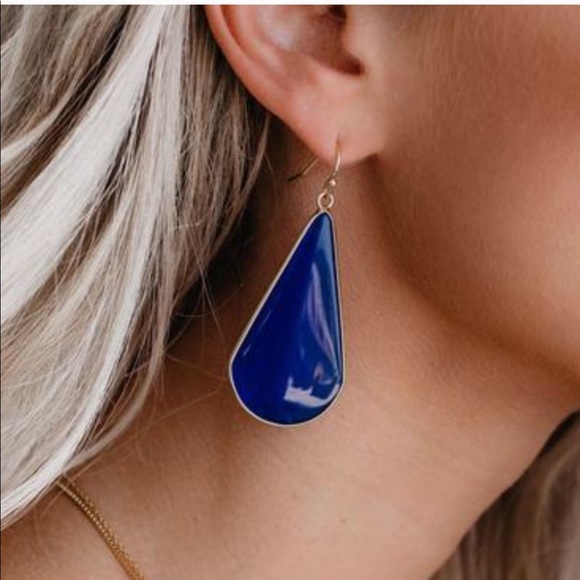 VICI Moon Teardrop Earrings in Cobalt blue - Picture 7 of 7